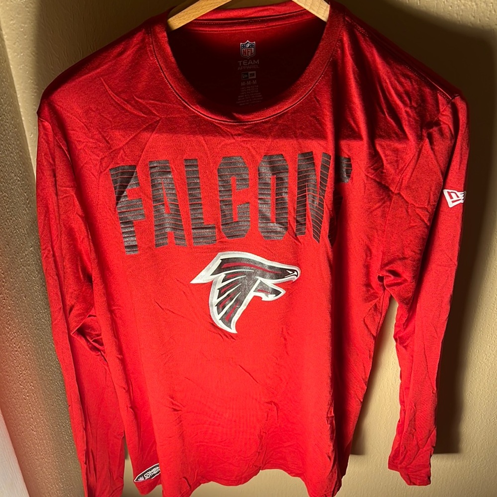 NFL New Era Men’s LS Combine Authentic Falcon Tee Color Red Size Medium